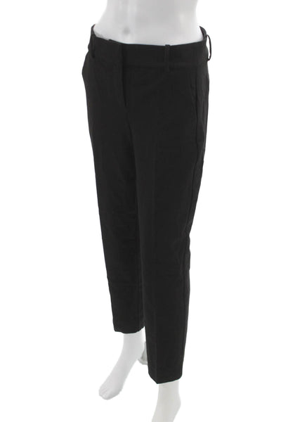 J Crew Women Ankle Pants Black Polyester Zip Inseam 26 Size 6