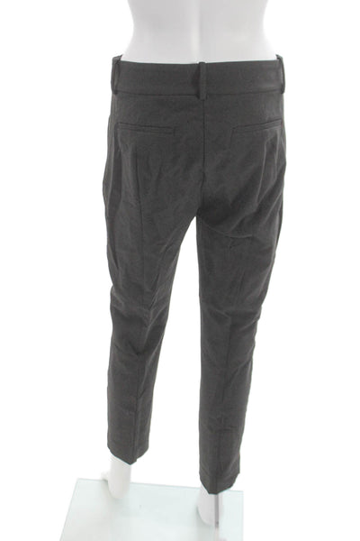 J Crew Women Ankle Pants Black Polyester Zip Inseam 26 Size 6
