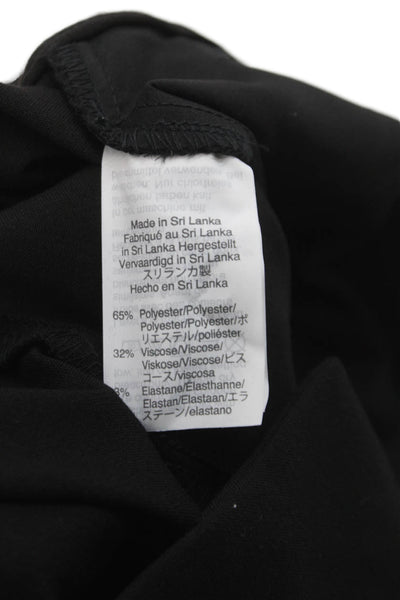 J Crew Women Ankle Pants Black Polyester Zip Inseam 26 Size 6