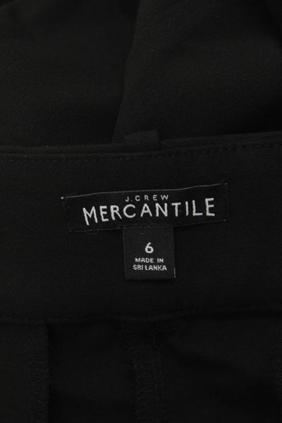 J Crew Women Ankle Pants Black Polyester Zip Inseam 26 Size 6
