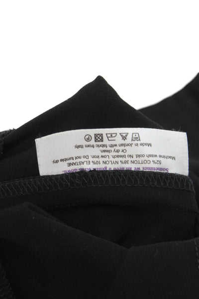 M.M. Lafleur Women Dress Pants Black Cotton Zip Inseam 29 Size 4