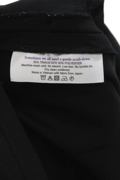 M.M. Lafleur Womens Dress Pants Black Triacetate Workwear Size 8