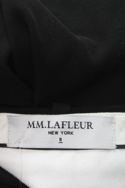 M.M. Lafleur Womens Dress Pants Black Triacetate Workwear Size 8