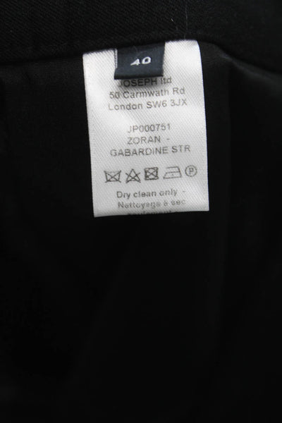 Joseph Womens Dress Pants Black Viscose Button Inseam 29 Size 40