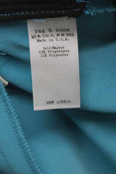 Rag & Bone Women Ankle Pants Blue Triacetate Zip Inseam 29 Size 4