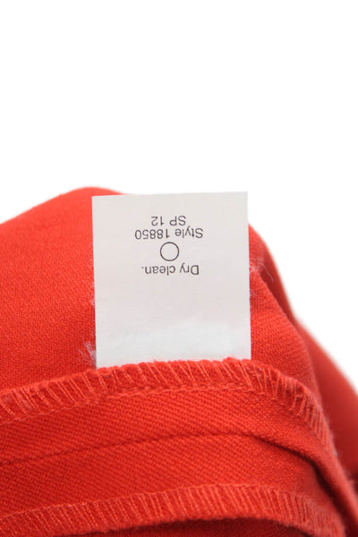J Crew Womens Red Cropped Cotton Pants Size 6