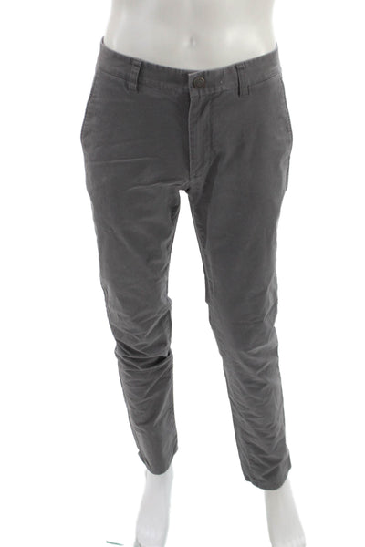 Bonobos Mens Chinos Gray 98% Cotton 2% Spandex Button Fly Size 31