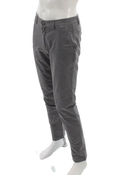Bonobos Mens Chinos Gray 98% Cotton 2% Spandex Button Fly Size 31