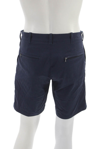 J Crew Mens Chino Shorts Blue Recycled Nylon Spandex Size 31