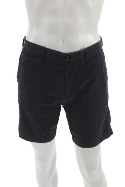 J Crew Mens Chino Shorts Blue Cotton Button Size 30
