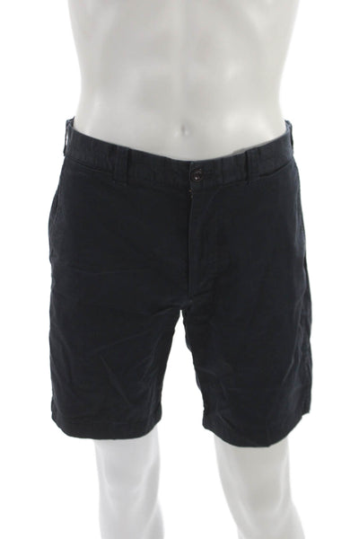 J Crew Mens Chino Shorts Blue Button Cotton Size 31