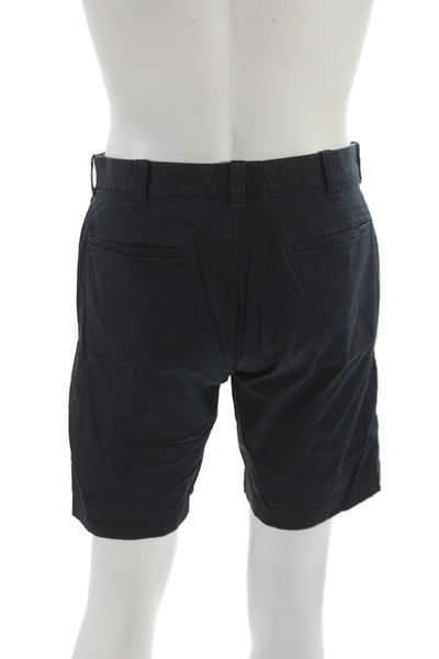 J Crew Mens Chino Shorts Blue Button Cotton Size 31