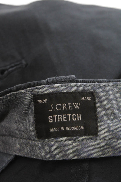 J Crew Mens Chino Shorts Blue Button Cotton Size 31
