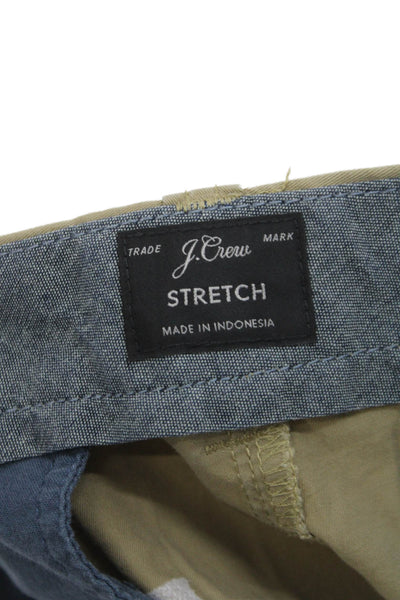 J Crew Mens Chino Shorts Beige Button Cotton Size 31