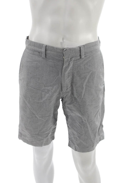 J Crew Mens Chino Shorts Gray Cotton Button Size 30