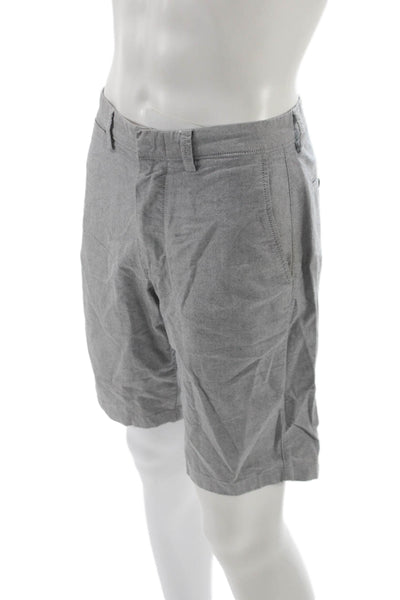 J Crew Mens Chino Shorts Gray Cotton Button Size 30