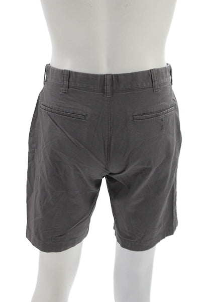 J Crew Mens Chino Shorts Gray Cotton Blend Button Size 31