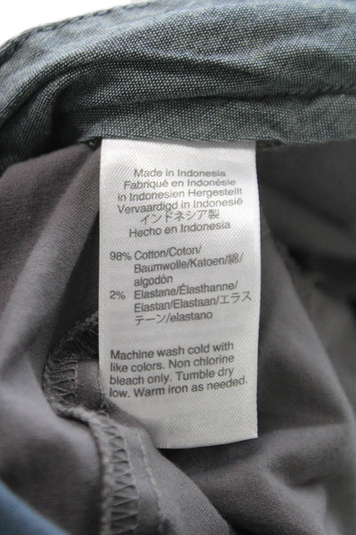 J Crew Mens Chino Shorts Gray Cotton Blend Button Size 31