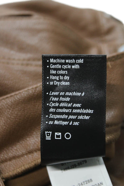 Paige Womens Dress Pants Brown Polyurethane Button Inseam 28 Size 26