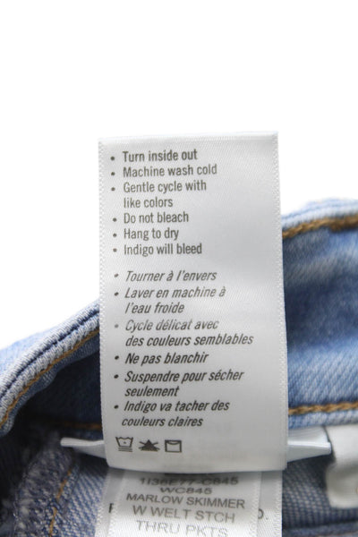 Paige Women Flared Jeans Blue High Rise Cotton Blend Inseam 30 Size 26