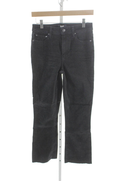 Paige Women Straight Jeans Black High Rise Cotton Inseam 26 Size 26