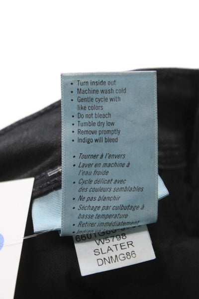 Paige Women Straight Jeans Black High Rise Cotton Inseam 26 Size 26