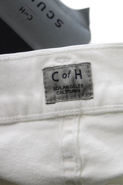 Citizens of Humanity Women Ankle Jeans White Cotton Mid Rise Size 26