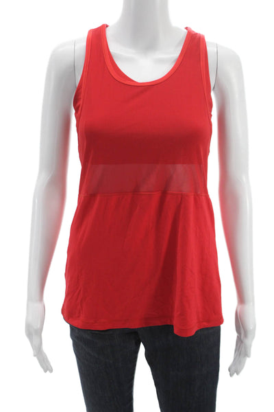Lululemon Womens Red Scoop Neck Sleeveless Basic Tank Polyester Blend Size 6