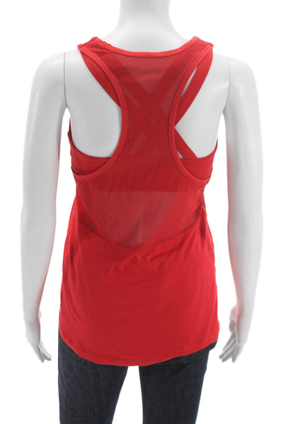 Lululemon Womens Red Scoop Neck Sleeveless Basic Tank Polyester Blend Size 6