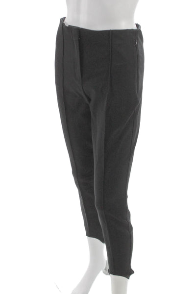 Theory Womens Dress Pants Black Viscose Zip Size 6