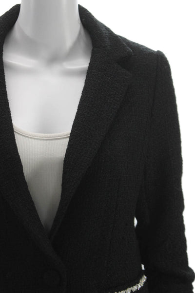 Drew Women Basic Jacket Black Button Polyester 3/4 Sleeve Size S