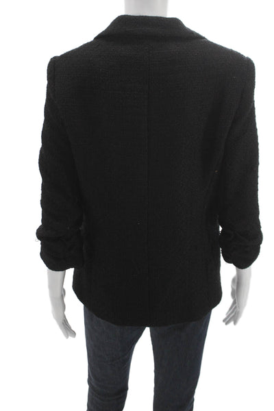 Drew Women Basic Jacket Black Button Polyester 3/4 Sleeve Size S