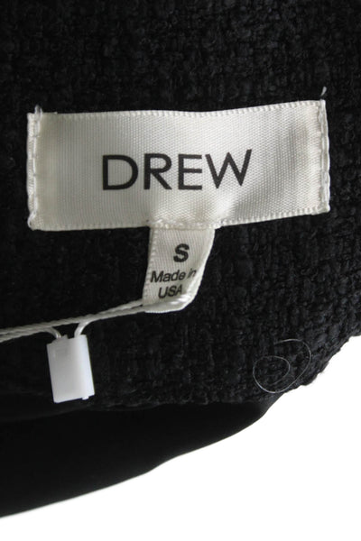Drew Women Basic Jacket Black Button Polyester 3/4 Sleeve Size S