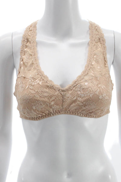 Cosabella Womens Lace Wireless Racerback Bralette Bra Beige Size Large