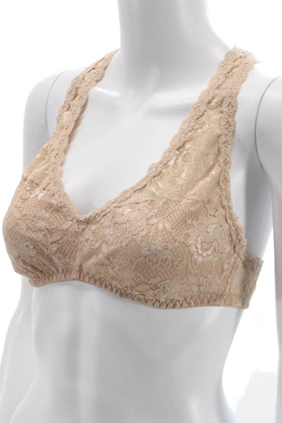 Cosabella Womens Lace Wireless Racerback Bralette Bra Beige Size Large