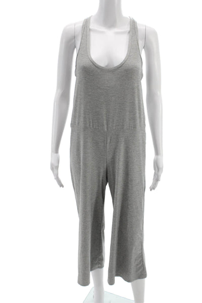 Beyond Yoga Womens Gray Sleeveless Scoop Neck Knit Jumpsuit Size S