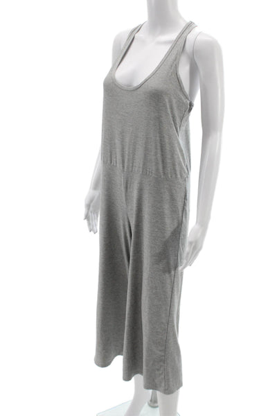 Beyond Yoga Womens Gray Sleeveless Scoop Neck Knit Jumpsuit Size S