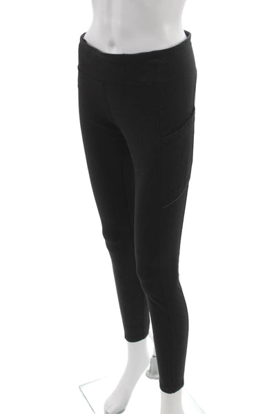 Lululemon Women Ankle Leggings Black Polyester Blend Solid Size 8