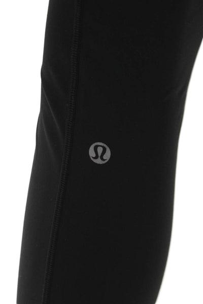 Lululemon Women Ankle Leggings Black Polyester Blend Solid Size 8