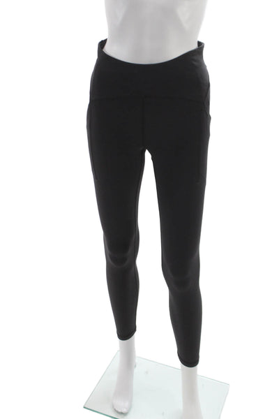 Lululemon Women Ankle Leggings Black Polyester Blend Pull On Solid Size 6