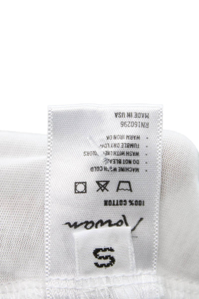 Rowan Womens Basic White Crew Neck Cotton Short Sleeve T-Shirt Size S