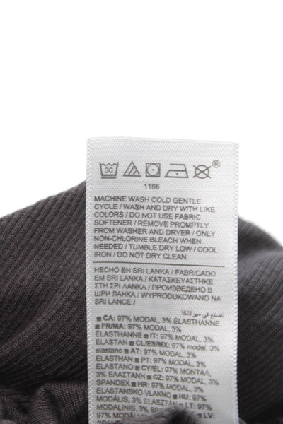 Athleta Women Gray Basic Sleeveless Modal Tank Round Neck Size S