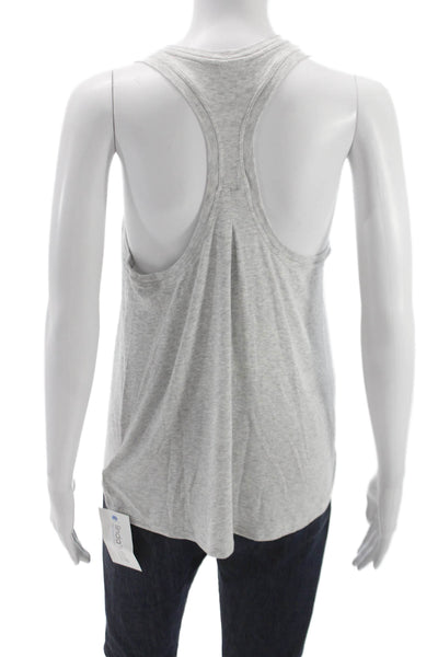 Athleta Women Basic Gray Sleeveless Round Neck Tank Top Size S