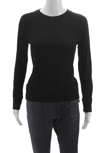 Madewell Women Basic Black Long Sleeve Crew Neck T-Shirt Pullover Size S