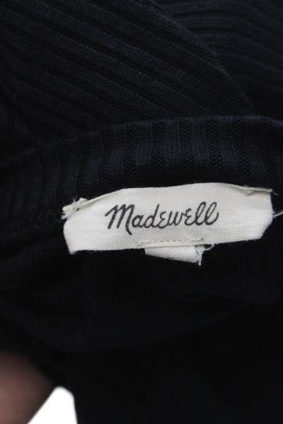 Madewell Women Basic Black Long Sleeve Crew Neck T-Shirt Pullover Size S