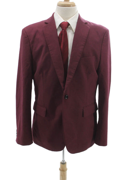 Coofandy Mens Blazer Red Size L