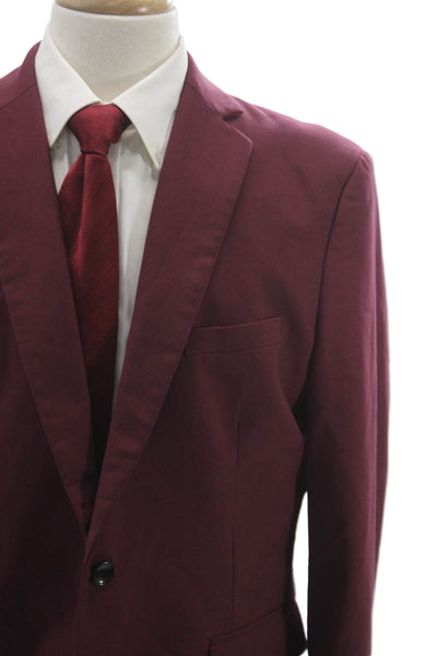 Coofandy Mens Blazer Red Size L