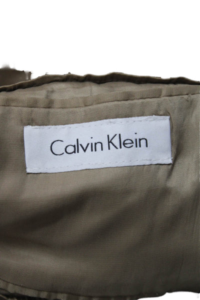Calvin Klein Mens Blazer Green 100% Wool Solid Size 40