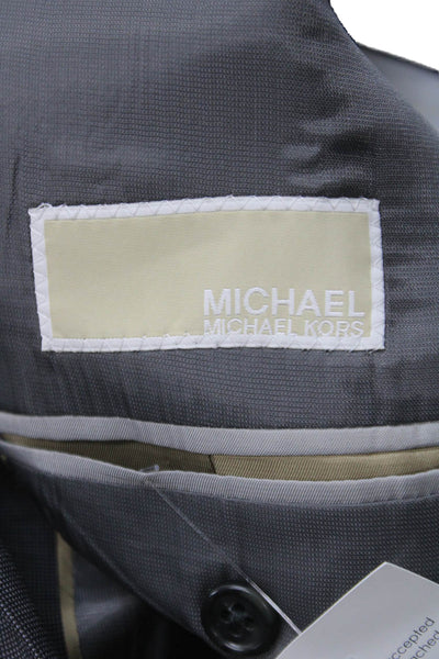 Michael Michael Kors Mens Gray Wool Blazer Size 41