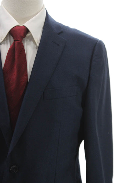 J. Ferrar Mens Blue Polyester Solid Blazer Size 42